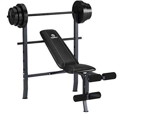 Marcy MD-2082W Diamond Elite MD Standard Bench with 100 lb. Weight Set