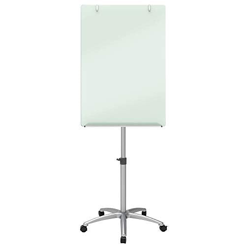Quartet Easel, Magnetic, Glass Whiteboard, 3' x 2', Adjustable, Portable, Flip Chart Holder, Infinity (ECM32G)