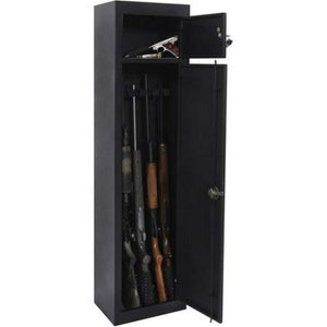 American Furniture Classics 906 Five Gun Metal Storage Cabinet with Separate Pistol Compartment