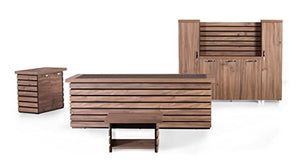 Casa Mare 87" Wood Office Furniture Set of 4pcs | Executive Desk, Cabinet, File Cabinet, Coffee Table