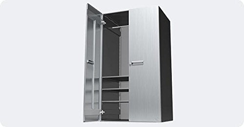 Hercke Series 7 54" Lower Storage Cabinet Component - Stainless Steel Modular Storage Cabinets (24"D x 30"W x 54"H) by SafeRacks