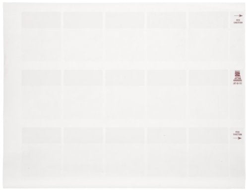 Brady JET-32-117-0.5 1.8" Width x 2.25" Height, B-117 Self-Laminating Vinyl, White/Translucent Ink Jet Printable Label (Pack of 500)