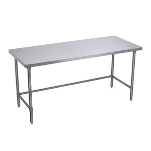 Standard Work Table, Galvanized Cross Brace, No Backsplash, 84 (L) X 30 (W) X 36 (H) Over All