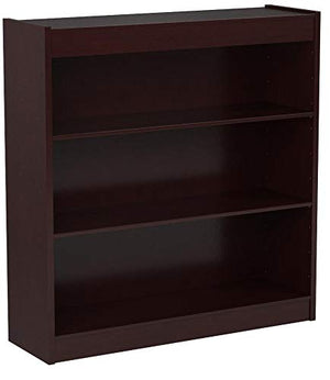 Lorell 3-Shelf Panel Bookcase, 36 by 12 by 36-Inch, Mahogany