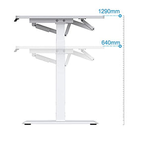 Drafting Table Electric Lifting Table Tiltable Painting Table Designer Desk Work Table Art Studio Table (Color : White, Size : 140x80Cm)