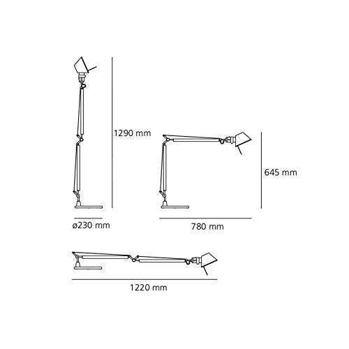 Artemide Tolomeo Table Lamp White E27 77W Base 23 cm A004420