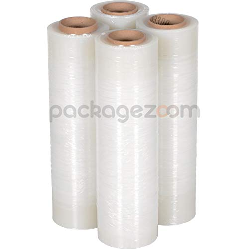 PackageZoom Pre Stretched 17” x 1500 ft 40 Rolls Stretch Wrap Film Clear Cling Plastic for Moving and Packaging Stretch Wrap