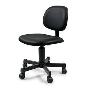 SigmaForce Lab Chair with Steel Base - Adjustable Height Soft Vinyl Seat