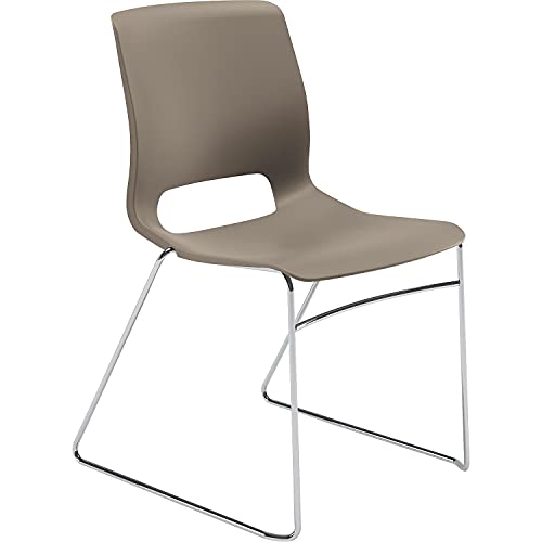 HON Motivate Seating High-Density Stacking Chair, Shadow/Chrome, 4/Carton