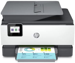 HP OfficeJet 9012e All-in-One Wireless Color Inkjet Printer, 2-Sided Printing, Scanning, 35 Sheets ADF, WiFi USB Bluetooth, 4800 x 1200 dpi - Black White