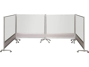 Best-Rite Dura-Rite DOC Mobile Room Partition and Display Panel Whiteboard - 6'H x 6'W