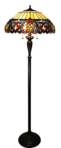 Fine Art Lighting Tiffany Floor Lamp, 20 by 60-Inch, 564 Glass Cuts
