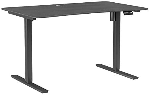 Ergo Elements Adjustable Height Standing Desk with Electric Push Button Black Base, 4' by 30" Lava Stone