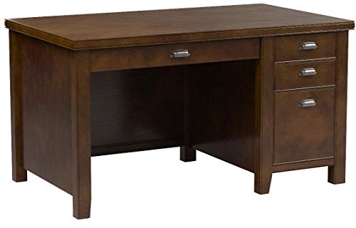 Martin Furniture TLC540 Tribeca Loft Cherry Single Pedestal Desk-Fully Assembled