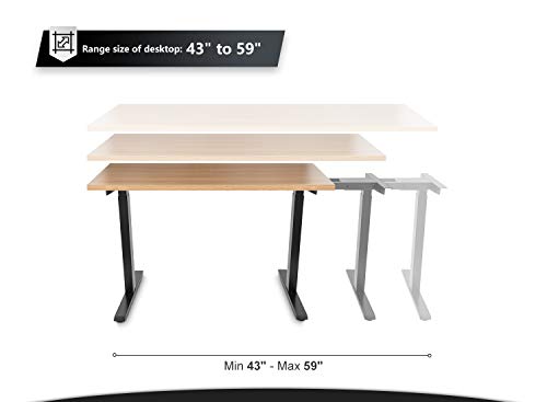 Electric Stand up Desk Frame - FEZIBO Dual Motor and Cable Management Rack Height Adjustable Sit Stand Standing Desk Base Workstation (Frame Only)