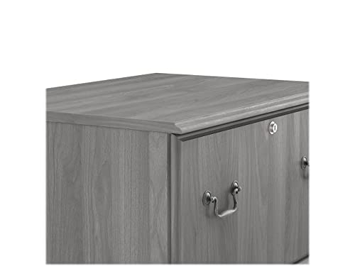 Bush Furniture Saratoga 2-Drawer Lateral File Cabinet, Locking, Letter/Legal, Modern Gray
