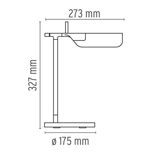 Flos Tab T LED Table Lamp Black F6560030