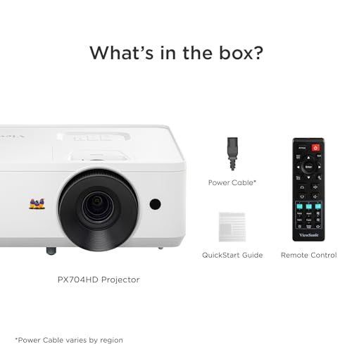 ViewSonic PA503HD 4000 Lumens High Brightness Projector with 1.1x Optical Zoom, USB, and HDMI Inputs