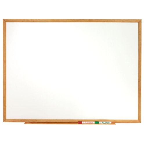Quartet Standard Whiteboard, 6 x 4 Feet, Oak Frame (S577)