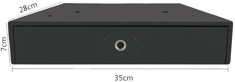 ZBQLKM Ceiling Drawer Safe, Fingerprint Identification Drawer Safe, Small Office Home Deposit Box with Auto Popup & Low Battery Alarm, for Home Office