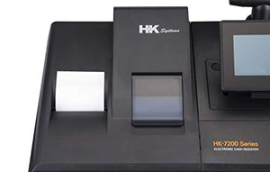 HK SYSTEMS HK-7215 Electronic Cash Register, 60 Keys Raised Keyboard, with Receipt and Journal Printers