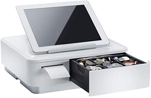 Star Micronics mPOP Integrated Receipt Printer & Cash Drawer with Tablet Stand - White