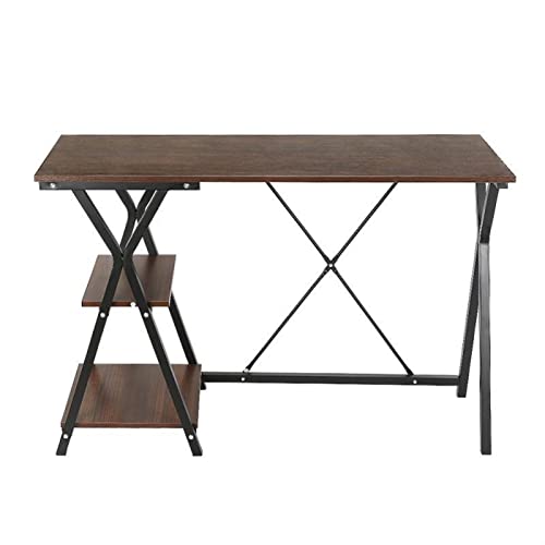 Laptop Desk 47.2" Simple Portable Office Desks PC Desk with Storage Shelves Home Office Laptop Desk Multifunctional Writing Table, Easy to Install Home Office desks