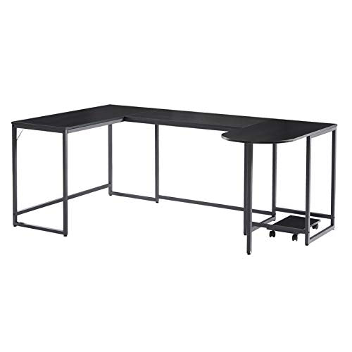A-hyt Modern Free Style Workstation Desk, Base Office Biz Desk, Bivalent Study Desk, Industrial Corner Desk with CPU Bracket, U-Shaped Computer Desk Simple and Stylish