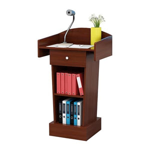CAMBOS Lectern Podium Stand with Open Storage Drawer