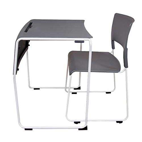 Luxor Lightweight Stackable Student Desk and Chair - 4 Pack