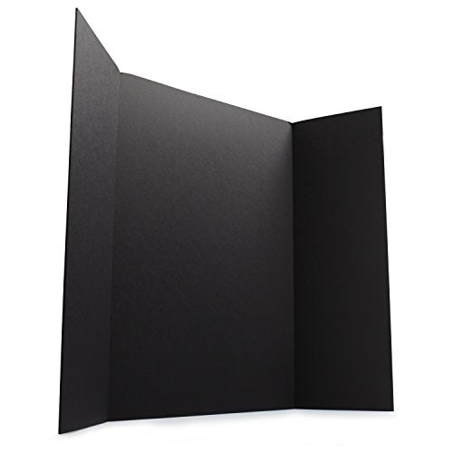 Elmer's Tri-Fold Premium Foam Display Board, Black, 36x48 Inch (Pack of 12)