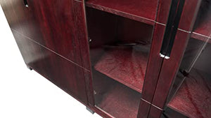 Zuri Furniture Hayes Modern Executive Storage Unit - Mahogany