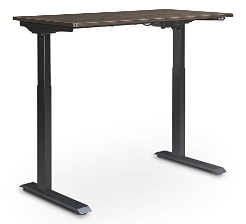 Serta Creativity Electric Height Adjustable Desk, 47" Inch Wood Desktop Sit Stand Table for Office, Work from Home Furniture, Easy to Assemble, Dark Brown