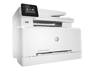 HP Color Laserjet Pro M283cdwB Wireless All-in-One Laser Printer, Print Scan Copy Fax, Auto 2-Sided Printing, Remote Mobile Print, 22ppm, 260-Sheet, 256MB, White - Bundle with JAWFOAL Printer Cable