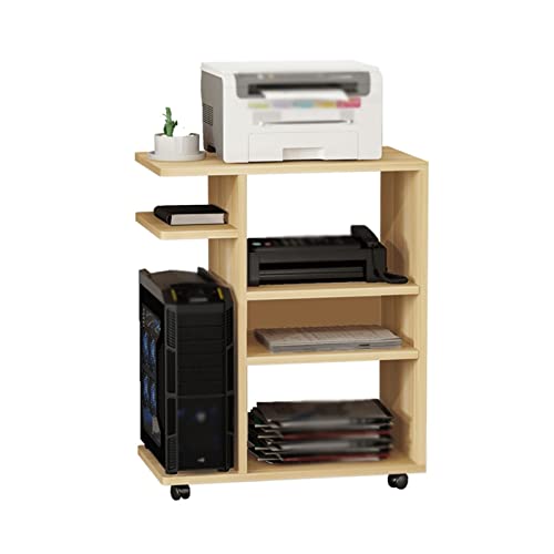 CPU Stand 4-Layer Heavy-Duty Printer Bracket Pc Host Tower Holder with Wheels - Color D
