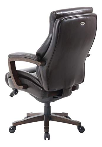 Thomasville Edinger Bonded Leather Big & Tall High-Back Chair, Brown/Dark Brown