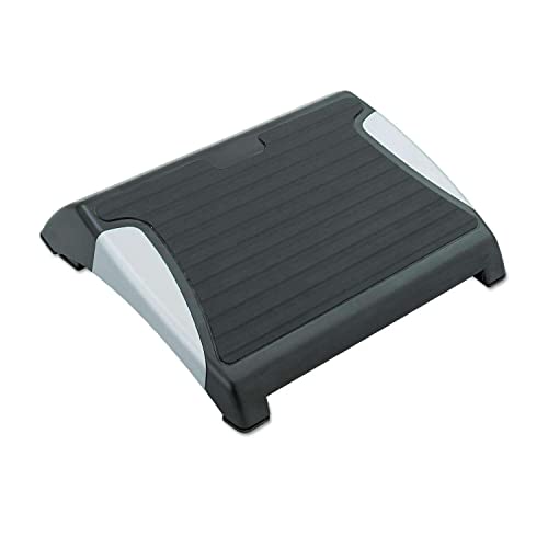 Adjustable Footrest 15-1/2w x 13-3/4d x 3-1/4 to 5h Black/Silver - Table Accessories