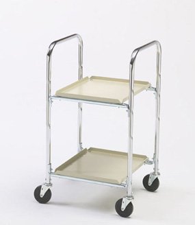 Charnstrom Compact Office Cart with 2 Shelves and 4-Inch Casters (M246)