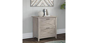 Bush Furniture Key West 2 Drawer Lateral File Cabinet in Washed Gray
