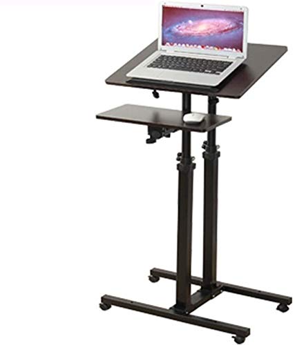 Adjustable Mobile Laptop Desk Stand Blackwalnut H120CM