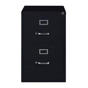 Hirsh Industries 25" Deep 2-Drawer Legal Size Vertical File Cabinet, Black 14413