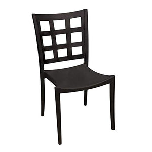 GROSFILLEX INC Plazza Stacking Side Chair, Black (Case of 16)