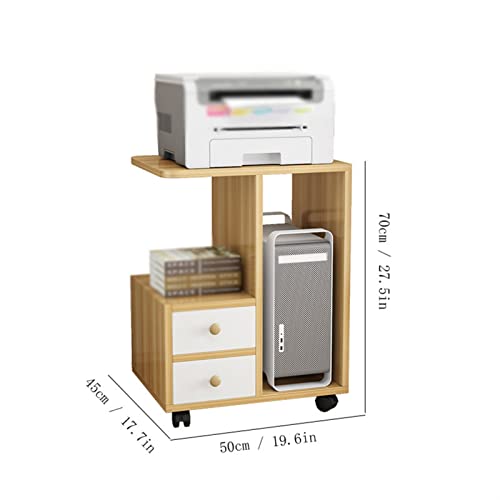TOMYEUS CPU Stand Floor-to-Ceiling Heavy Mobile Printer Stand with Wheels