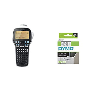 DYMO 420P Label Maker with Adapter, PC and Mac Connectivity & DYMO D1 Labels, ½”, Black Print on White Tape, Water Resistant, Great for School Supplies