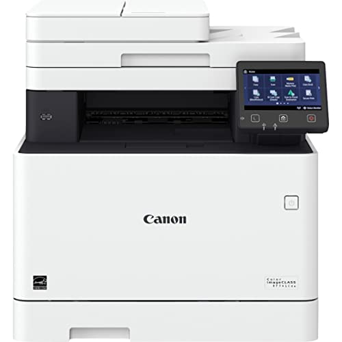 Canon imageCLASS MF741CdwB All-In-One Wireless Color Laser Printer for Business Office, White - Print Scan Copy - 5" Touchscreen, 28 ppm, 600 x 600 dpi, 1GB Memory, Auto 2-Sided Printing, 50-sheet ADF