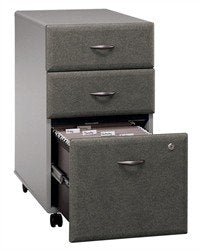 Bush Business Series A 3Dwr Mobile Pedestal in Pewter