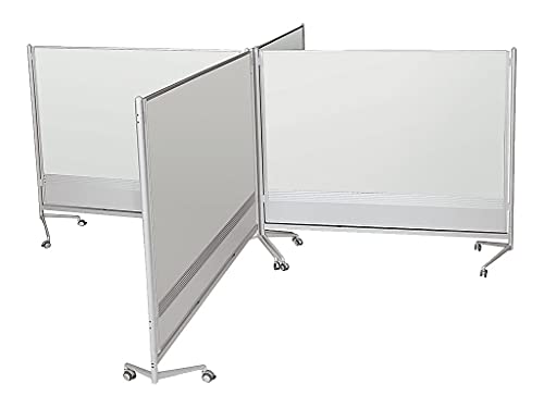 Best-Rite Dura-Rite DOC Mobile Room Partition and Display Panel Whiteboard - 6'H x 6'W