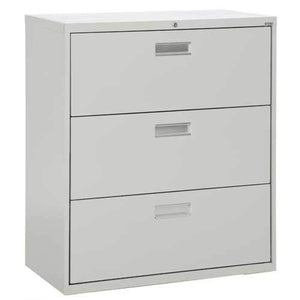Sandusky Lee LF6A363-05 600 Series 3 Drawer Lateral File Cabinet, 19.25" Depth x 40.875" Height x 36" Width, Dove Gray