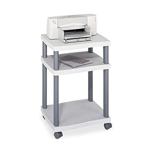 Safco Products 1860GR Wave Desk Side Printer Machine Stand, Light Gray
