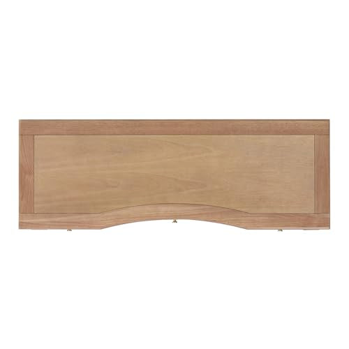 Jennifer Taylor Home Dauphin 55" 3-Drawer Wood Executive Desk, Natural Brown